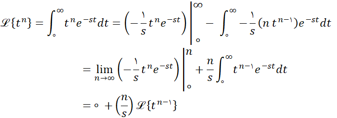 تصویر شماره 5 حل مثال چهارم در تعریف تبدیل لاپلاس در سایت ریاضیات ایران