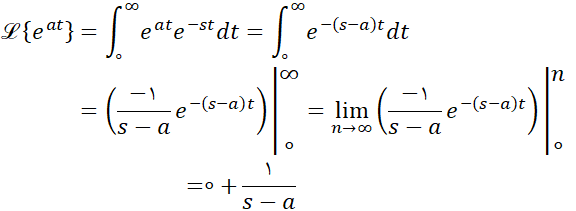 تصویر شماره یک حل مثال پنجم در تعریف تبدیل لاپلاس در سایت ریاضیات ایران